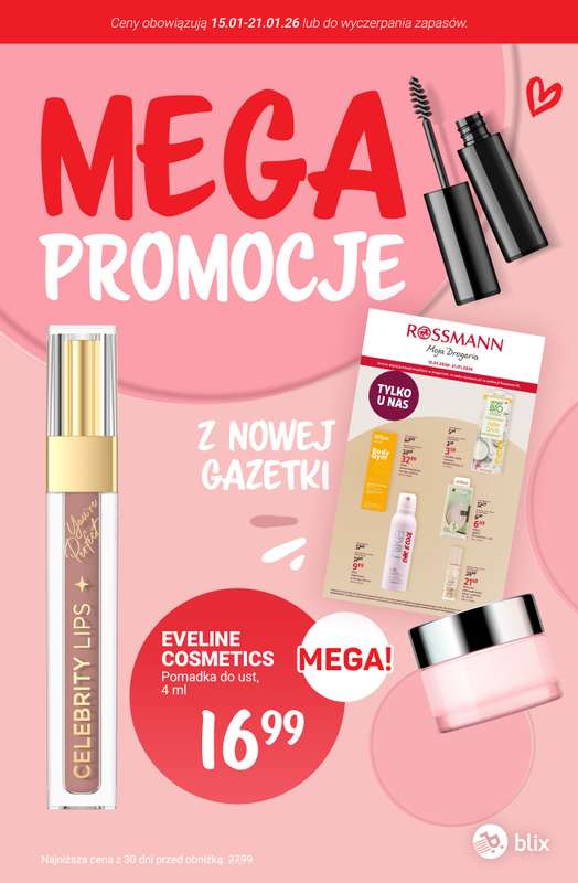 Rossmann - gazetka promocyjna MEGA promocje z nowej gazetki od czwartku 15.01 do środy 21.01