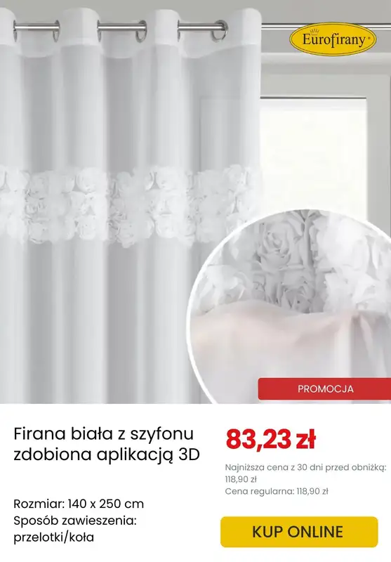 Dzień Babci i Dziadka - gazetka promocyjna Eurofirany | Do -40% na firany od środy 14.01 do wtorku 20.01 - strona 8