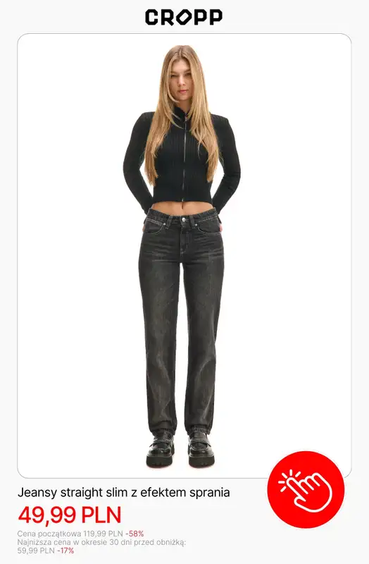 Cropp - gazetka promocyjna Jeansy dla niej w supercenach! od wtorku 13.01  - strona 4