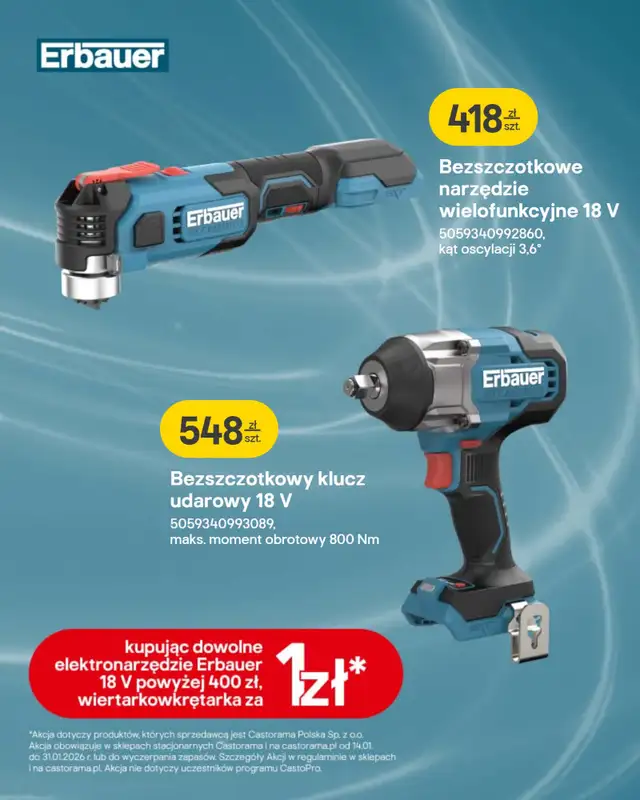 Castorama - gazetka promocyjna Elektronarzędzia i zestawy kluczy od środy 14.01 do soboty 31.01 - strona 5