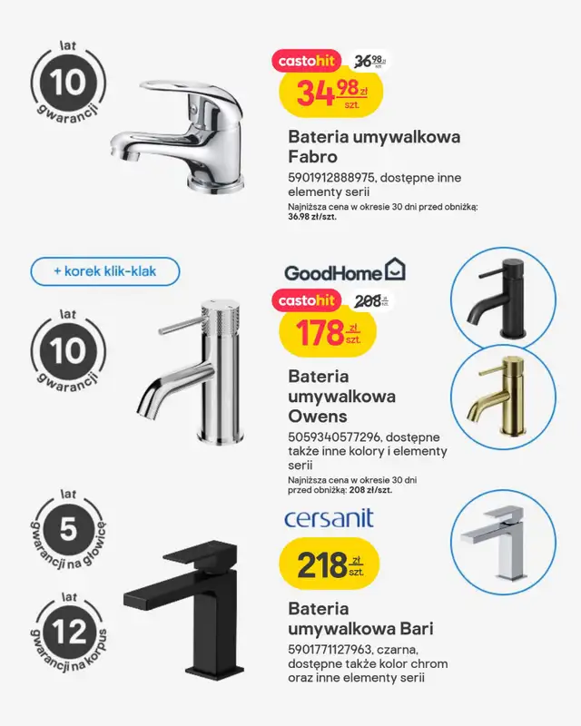 Castorama - gazetka promocyjna Wyposażenie łazienki od środy 14.01 do soboty 31.01 - strona 8