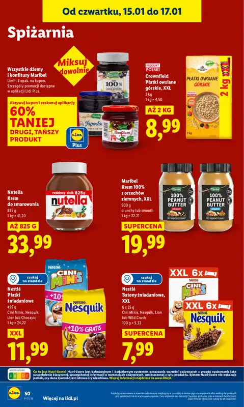 Lidl - gazetka promocyjna Oferta od czwartku od czwartku 15.01 do soboty 17.01 - strona 50