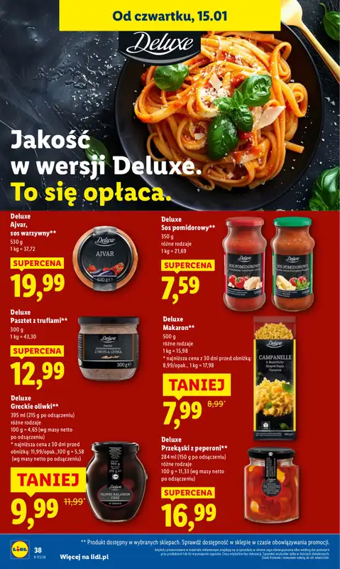 Lidl - gazetka promocyjna Oferta od czwartku od czwartku 15.01 do soboty 17.01 - strona 38
