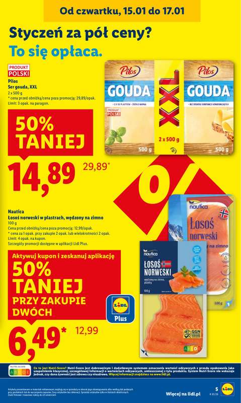 Lidl - gazetka promocyjna Oferta od czwartku od czwartku 15.01 do soboty 17.01 - strona 5