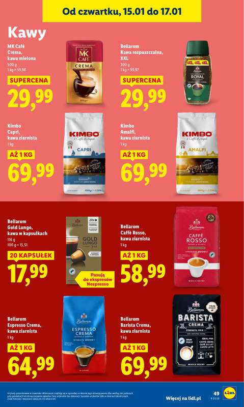 Lidl - gazetka promocyjna Oferta od czwartku od czwartku 15.01 do soboty 17.01 - strona 49