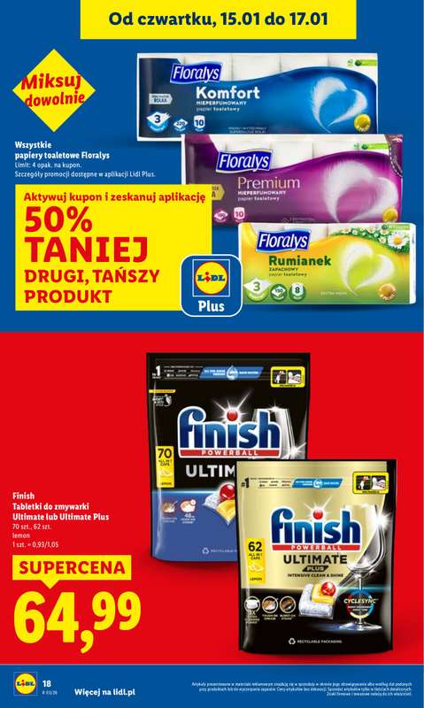 Lidl - gazetka promocyjna Oferta od czwartku od czwartku 15.01 do soboty 17.01 - strona 18
