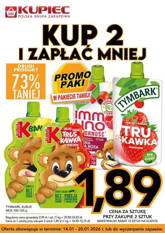 Kupiec - gazetka promocyjna Promopaki od środy 14.01 do wtorku 20.01 - strona 3