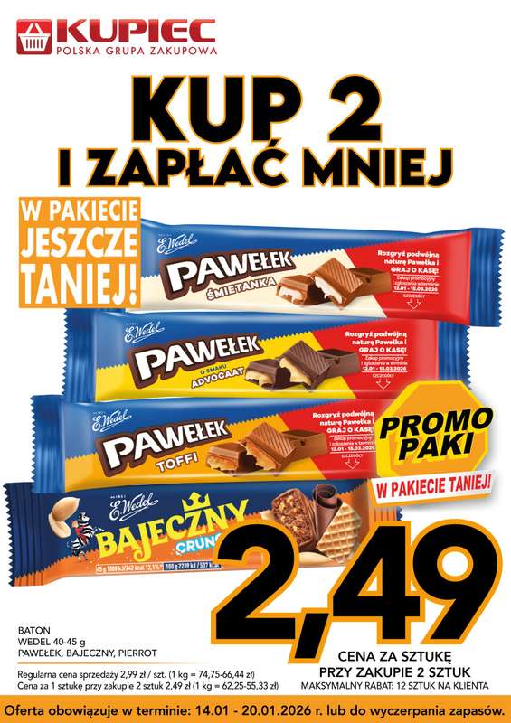 Kupiec - gazetka promocyjna Promopaki od środy 14.01 do wtorku 20.01 - strona 5