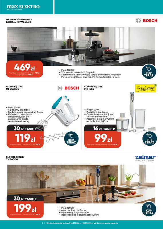 Max Elektro - gazetka promocyjna Gazetka od środy 14.01 do środy 28.01 - strona 9
