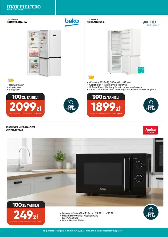 Max Elektro - gazetka promocyjna Gazetka od środy 14.01 do środy 28.01 - strona 12