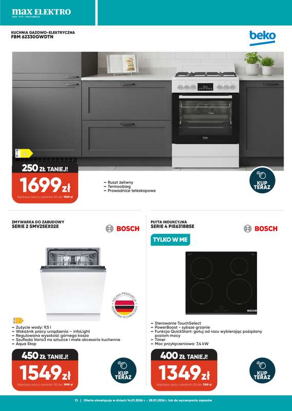 Max Elektro - gazetka promocyjna Gazetka od środy 14.01 do środy 28.01 - strona 13