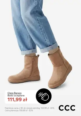 CCC - gazetka promocyjna OCIEPLANE obuwie damskie - PROMOCJE od środy 14.01  - strona 10