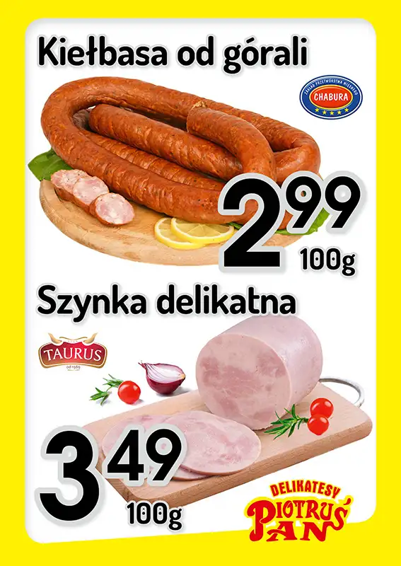 Delikatesy Piotruś Pan - gazetka promocyjna Plakaty promocyjne od środy 14.01 do środy 21.01