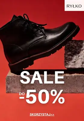 Ryłko - gazetka promocyjna SALE DO -50% - obuwie męskie od środy 14.01 
