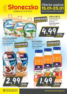 Słoneczko - gazetka promocyjna Gazetka od czwartku 15.01 do niedzieli 25.01