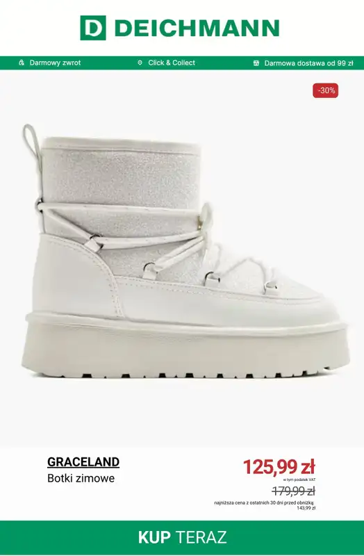 Deichmann - gazetka promocyjna Setki nowych przecenionych artykułów do -50% od środy 14.01  - strona 12