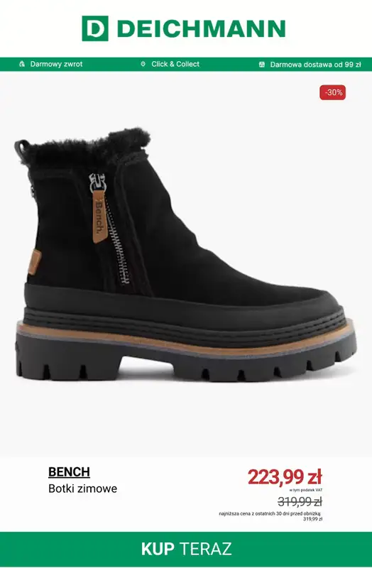 Deichmann - gazetka promocyjna Setki nowych przecenionych artykułów do -50% od środy 14.01  - strona 11