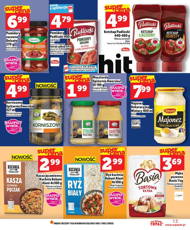 TOPAZ - gazetka promocyjna Gazetka od czwartku 22.01 do środy 28.01 - strona 13