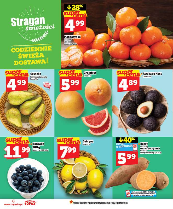 TOPAZ - gazetka promocyjna Gazetka od czwartku 22.01 do środy 28.01 - strona 6