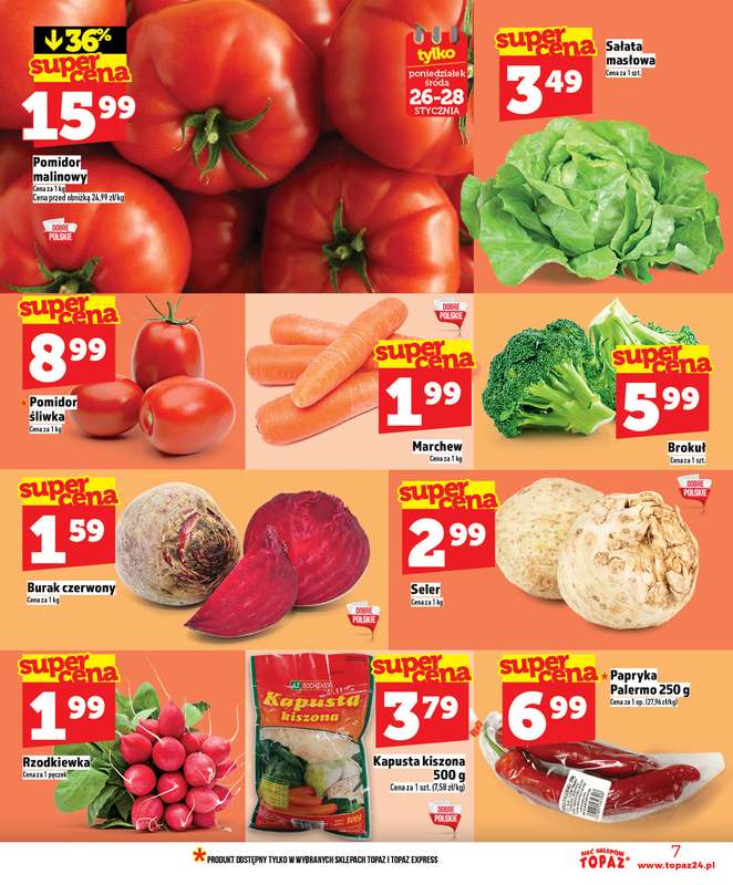 TOPAZ - gazetka promocyjna Gazetka od czwartku 22.01 do środy 28.01 - strona 7