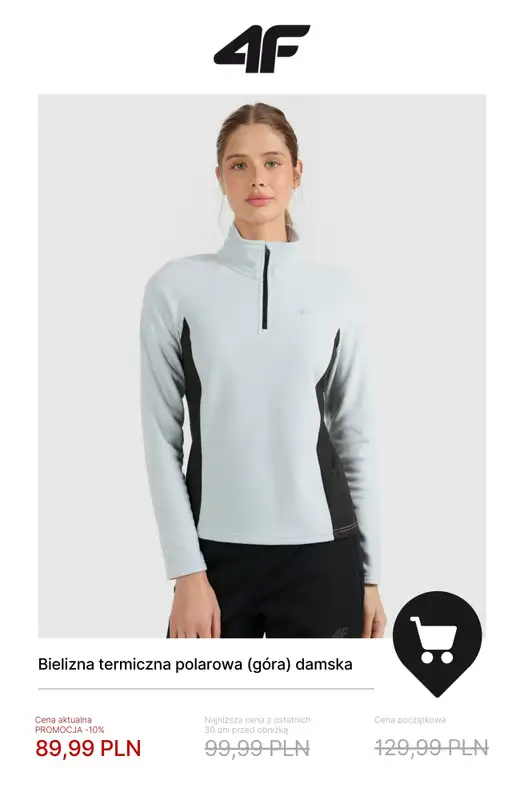 4F - gazetka promocyjna Polary damskie w supercenach! od środy 14.01  - strona 10