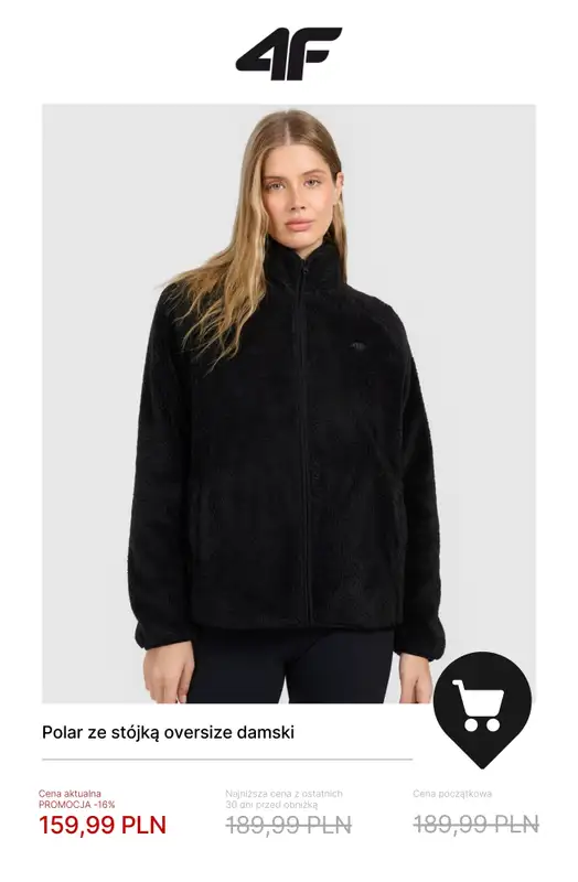 4F - gazetka promocyjna Polary damskie w supercenach! od środy 14.01  - strona 6