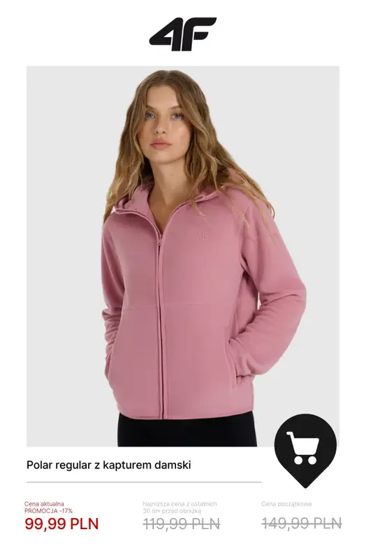 4F - gazetka promocyjna Polary damskie w supercenach! od środy 14.01  - strona 3
