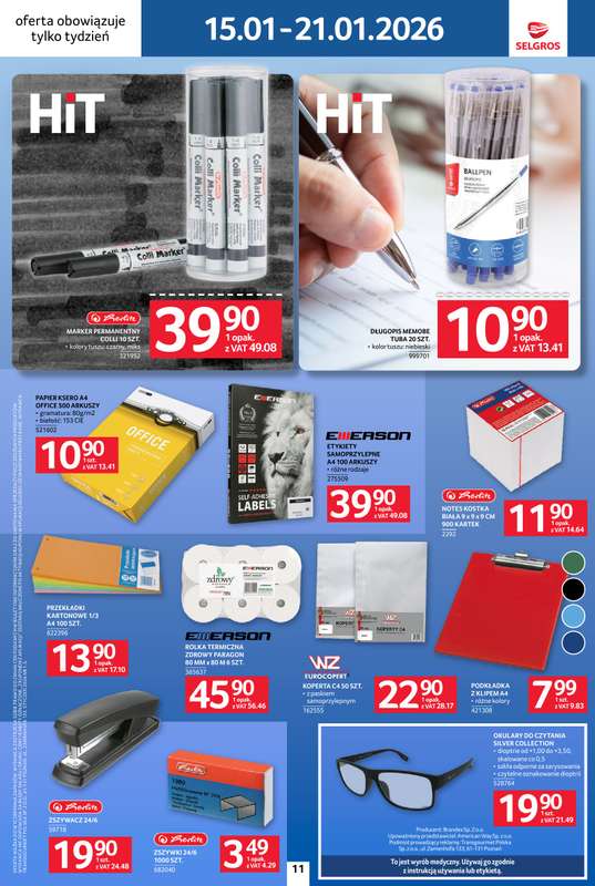 Selgros - gazetka promocyjna Jeszcze więcej super promocji! od czwartku 15.01 do środy 21.01 - strona 11
