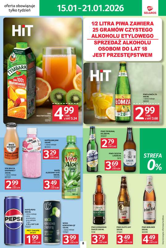 Selgros - gazetka promocyjna Jeszcze więcej super promocji! od czwartku 15.01 do środy 21.01 - strona 8