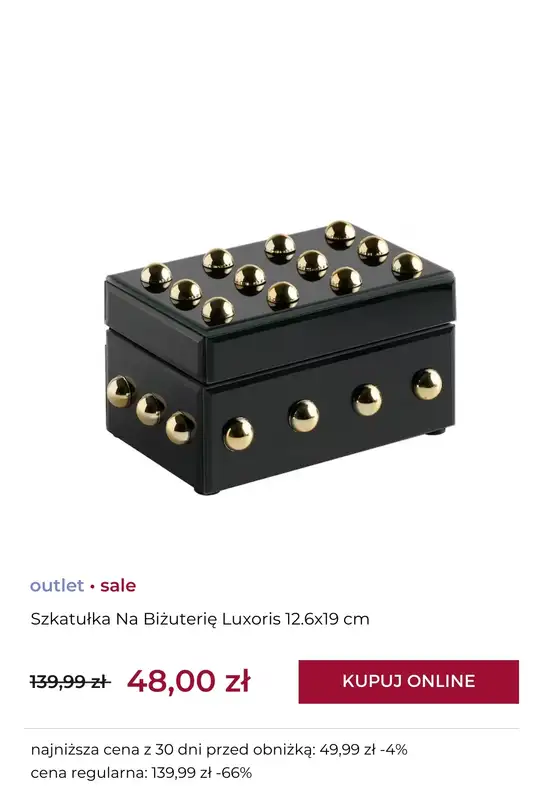 home&you - gazetka promocyjna SALE: szkatułki na biżuterię od środy 14.01 do czwartku 22.01 - strona 10