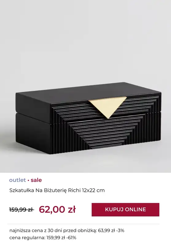 home&you - gazetka promocyjna SALE: szkatułki na biżuterię od środy 14.01 do czwartku 22.01 - strona 9