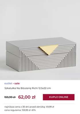 Szkatułka Na Biżuterię Richi 12.5x22 cm