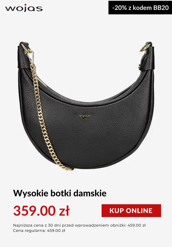 Dzień Babci i Dziadka - gazetka promocyjna Wojas | -20% na torebki przy zakupie min. 1 pary obuwia od środy 14.01  - strona 9