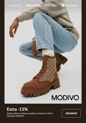 BEST SALE - gazetka promocyjna Modivo | Extra -15% zniżki na wybrane produkty, na koszyk od 169 zł od środy 14.01 do niedzieli 18.01