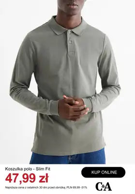 C&A - gazetka promocyjna Odzież Basic dla niego od środy 14.01  - strona 7