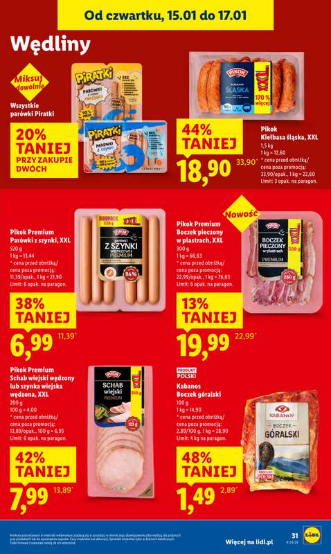 Lidl - gazetka promocyjna Oferta od czwartku od czwartku 15.01 do soboty 17.01 - strona 31