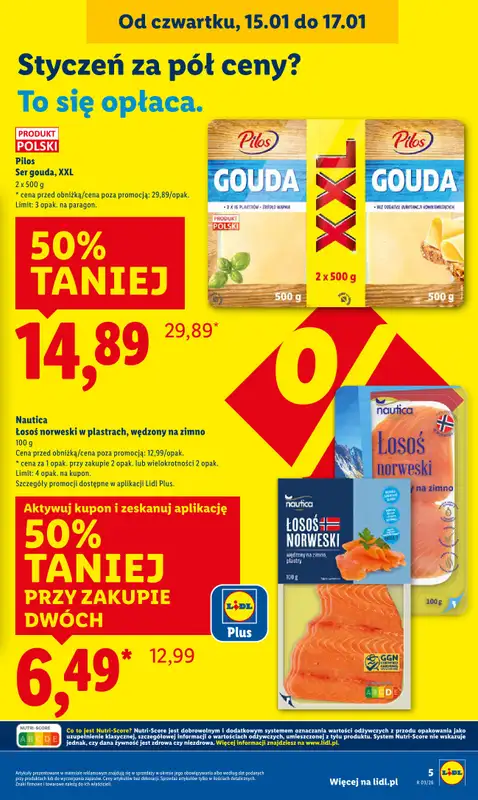 Lidl - gazetka promocyjna Oferta od czwartku od czwartku 15.01 do soboty 17.01 - strona 5