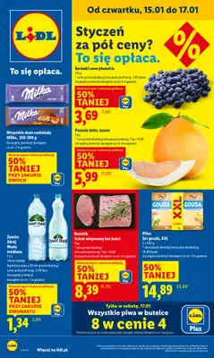 Lidl - gazetka promocyjna Oferta od czwartku od czwartku 15.01 do soboty 17.01