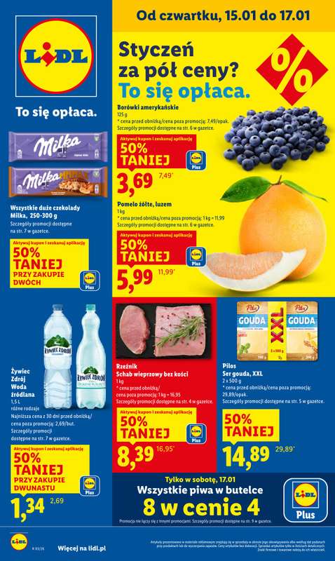 Lidl - gazetka promocyjna Oferta od czwartku od czwartku 15.01 do soboty 17.01
