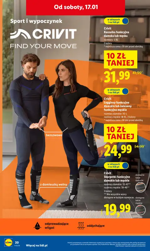 Lidl - gazetka promocyjna Oferta od czwartku od czwartku 15.01 do soboty 17.01 - strona 20