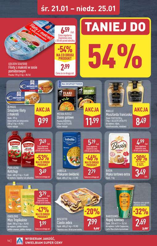 Aldi - gazetka promocyjna ZGIERZ: WIELKIE OTWARCIE już w ŚRODĘ: 21.01! od środy 21.01 do niedzieli 25.01 - strona 16
