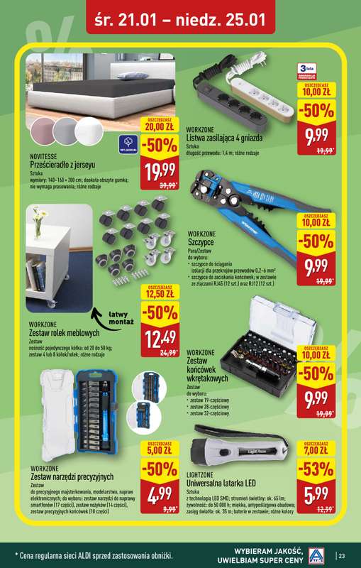 Aldi - gazetka promocyjna ZGIERZ: WIELKIE OTWARCIE już w ŚRODĘ: 21.01! od środy 21.01 do niedzieli 25.01 - strona 23