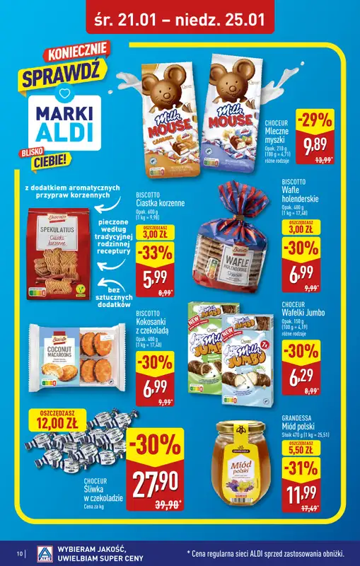 Aldi - gazetka promocyjna ZGIERZ: WIELKIE OTWARCIE już w ŚRODĘ: 21.01! od środy 21.01 do niedzieli 25.01 - strona 10