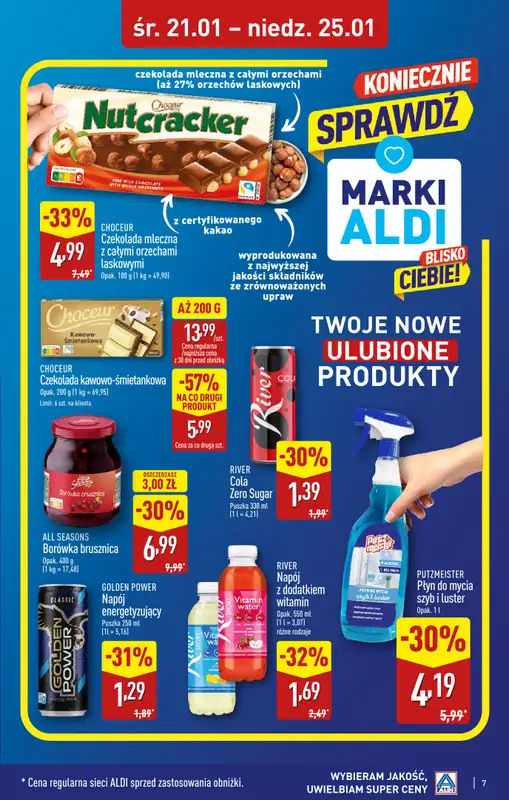 Aldi - gazetka promocyjna ZGIERZ: WIELKIE OTWARCIE już w ŚRODĘ: 21.01! od środy 21.01 do niedzieli 25.01 - strona 7