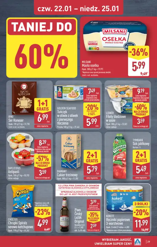 Aldi - gazetka promocyjna ZGIERZ: WIELKIE OTWARCIE już w ŚRODĘ: 21.01! od środy 21.01 do niedzieli 25.01 - strona 29