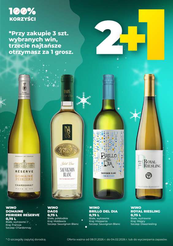 Duży Ben - gazetka promocyjna Wina 2+1 od czwartku 15.01 do środy 04.02