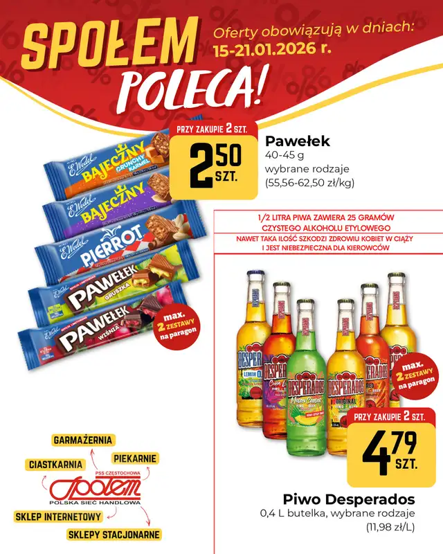 Społem Częstochowa - gazetka promocyjna Plakaty promocyjne od czwartku 15.01 do środy 21.01 - strona 3