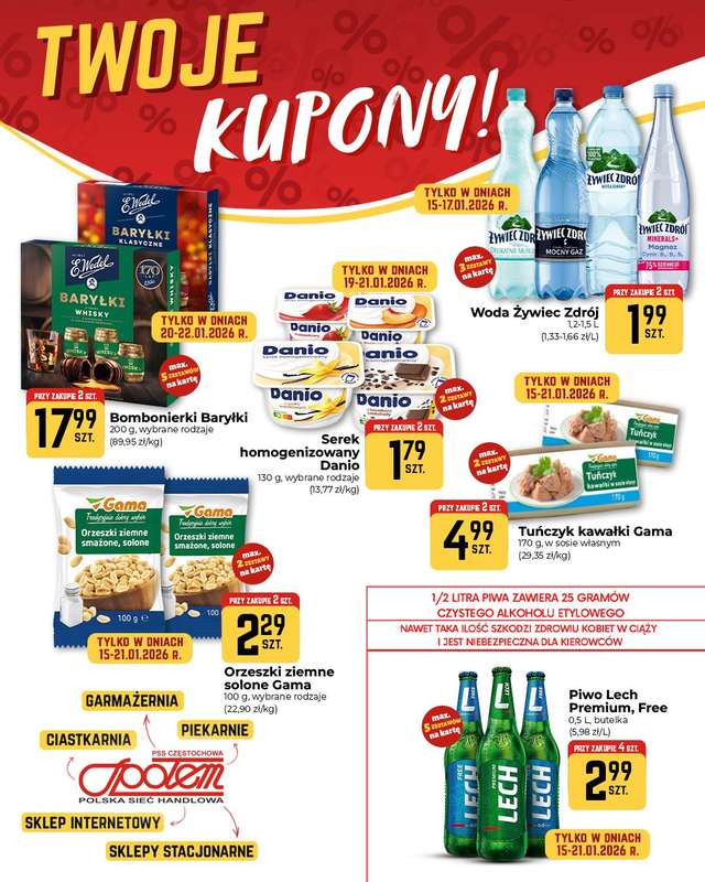 Społem Częstochowa - gazetka promocyjna Plakaty promocyjne od czwartku 15.01 do środy 21.01 - strona 2