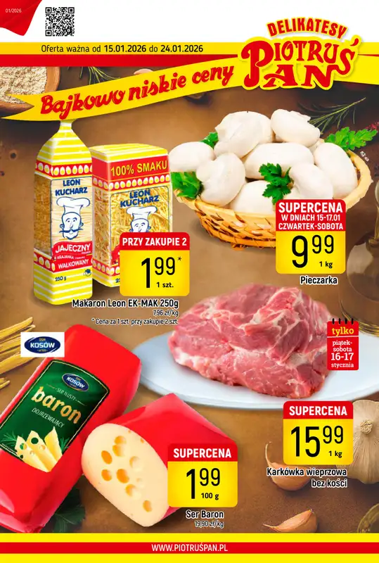 Delikatesy Piotruś Pan - gazetka promocyjna Gazetka od czwartku 15.01 do soboty 24.01