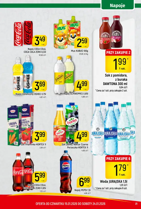 Delikatesy Piotruś Pan - gazetka promocyjna Gazetka od czwartku 15.01 do soboty 24.01 - strona 21